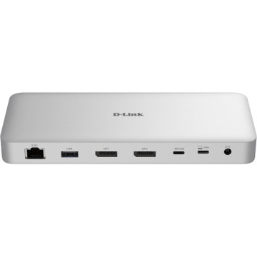 Docking Station USB Type-C 4.0 D-Link DUF-901/E/ 3xUSB/ 3xUSB Type-C/ 2xDisplayPort/ 1xRJ45/ 1xUSB Type-C PD/ Branca DLINK - 1