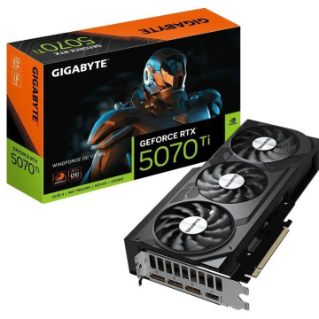 Placa de vídeo Gigabyte GeForce RTX 5070 Ti WindForce OC V2/ 16GB GDDR7 GIGABYTE - 1