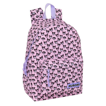 Mochila para laptop Kuromi Hello Kitty 43cm SAFTA - 1