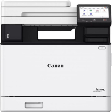 Impressora multifuncional a laser colorida Canon i-SENSYS MF754Cdw II com Wi-Fi, fax, impressão frente e verso e cor branca. CAN