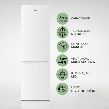 Frigorífico Combinado SVAN SC185501ENF No Frost 253L Branco Classe E SVAN - 2
