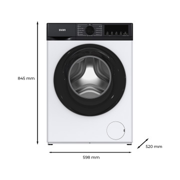 Máquina de Lavar Roupa SVAN SL9404AIDV 9Kg 1400rpm Branca Classe A SVAN - 8