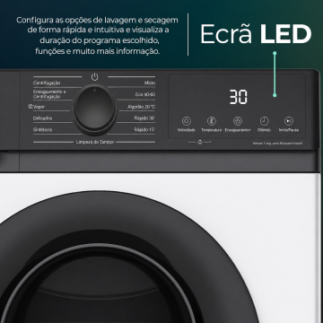 Máquina de Lavar Roupa SVAN SL8203AIDV 8Kg 1200rpm Branca Classe A SVAN - 5