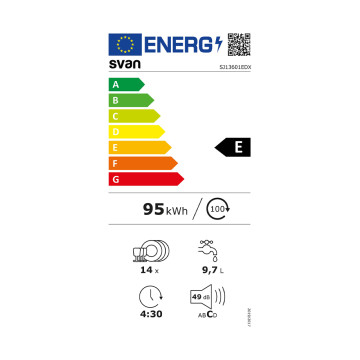 Lava-loiça SVAN SJ13601EDX 14 Talheres Inox Classe E SVAN - 9