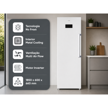 Congelador Vertical SVAN SCV185602ENFD No Frost 274L Branco Classe E SVAN - 4