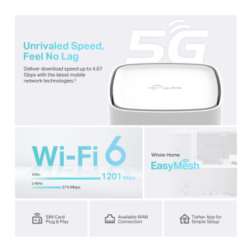 TP-LINK - Router 5G AX1800 Wireless Dual-Band Gigabit Archer NX210 TP-LINK - 4