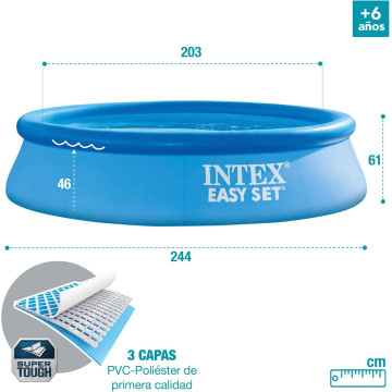 Piscina Insuflável Intex 1942 L (244 x 61 cm)  - 1