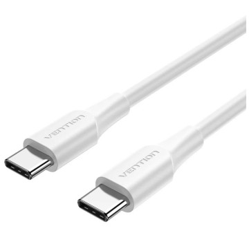 Cabo USB 2.0 Tipo C 3A Vention TAXWD/ USB Tipo C Macho - USB Tipo C Macho/ Até 60W/ 480Mbps/ 50cm/ Branco VENTION - 1