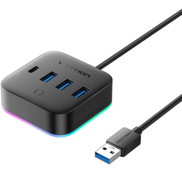 Hub USB 3.0 Vention CHZBC/ 3xUSB/ 1xUSB Tipo-C/ 1xUSB Tipo-C PD VENTION - 1
