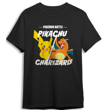 Camiseta infantil Pikachu vs Charizard Pokémon NINTENDO - 1