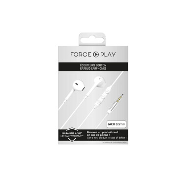 FORCE PLAY - Auriculares 3.5mm com Micro Branco F148128 FORCE PLAY - 2