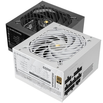 Fonte de alimentação Mars Gaming MPB650PSI / 650W / Ventoinha de 12cm / Certificação 80 Plus Gold / Branca Mars Gaming - 1