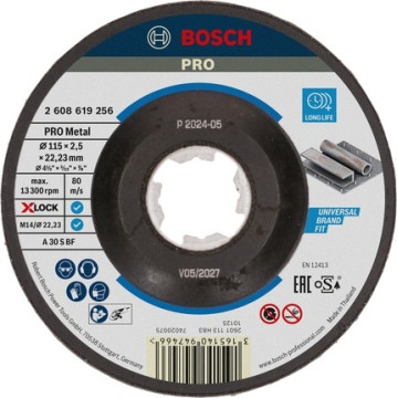 BOSCH - Disco Abrasivo de Corte ligado PRO Metal X-LOCK 2608619256 BOSCH - 1