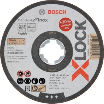 BOSCH - Disco Corte Pro Inox e Metal X-Lock 2608619262 BOSCH - 1