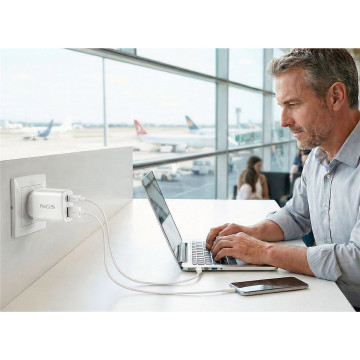 NGS - Carregador de Parede 45W USB-C + USB-A EON45WWHITE-B2C NGS - 5