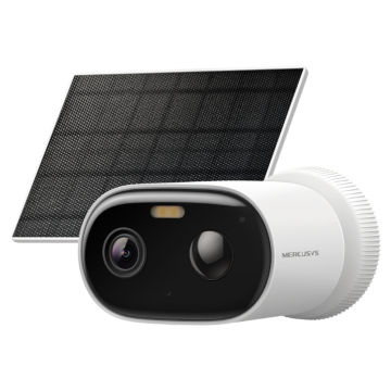 MERCUSYS - Câmara de Segurança 2K 3MP Outdoor IP65 Security Wi-Fi com Bateria + Painel Solar MA201C MC410 KIT MERCUSYS - 1