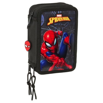 Estojo triplo para lápis Attack Spiderman Marvel com 37 peças SAFTA - 1