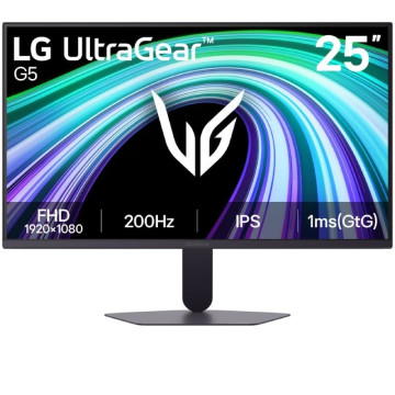 Monitor Gamer LG UltraGear G5 25G523B-B 25"/ Full HD/ 1ms/ 200Hz/ IPS/ Preto LG - 1