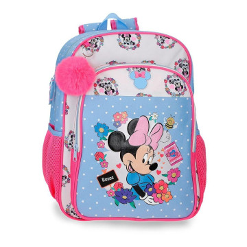 Mochila Disney Minnie com estampa de flores, 40cm, ajustável JOUMMA BAGS - 1