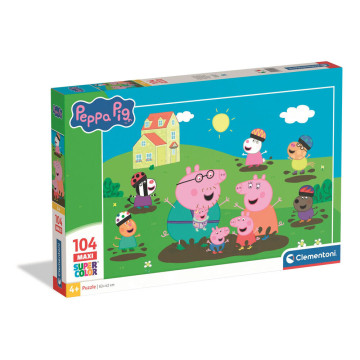 Quebra-cabeça maxi da Peppa Pig com 104 peças CLEMENTONI - 1
