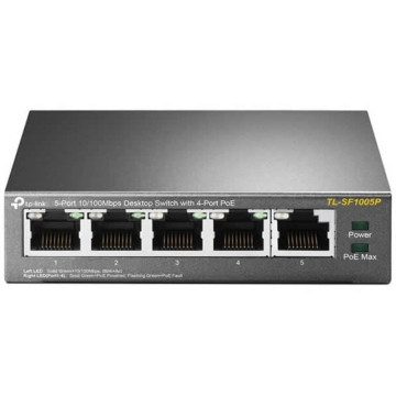 Switch PoE TP-Link TL-SF1005P com 5 portas RJ-45 10/100 TP-LINK - 1
