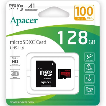 Cartão de memória Apacer 128GB XC UHS-1 com adaptador / Classe 10 / 100MB/s Apacer - 1