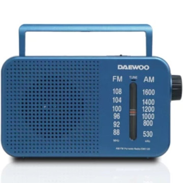 Rádio portátil Daewoo DW1120 / com cabo / Alimentado por bateria / Azul DAEWOO - 1