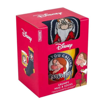 Conjunto de caneca e meias do Zangado, inspirado em Branca de Neve e os Sete Anões. PALADONE - 1