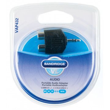 BANDRIDGE - Adaptador 3.5M - 2x 3.5F VAP432 BANDRIDGE - 2