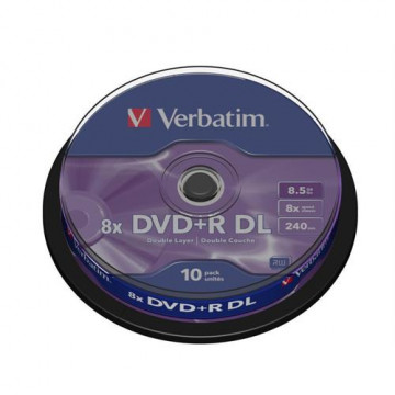 DVD+R DL VERBATI.8x 8,5GB AZO  -CAKE10 VERBATIM - 1