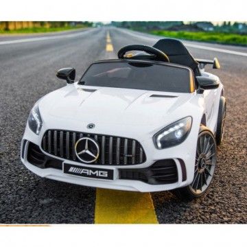 Carro Elétrico Mercedes GTR 12V Bateria c/ Comando Branco  - 3