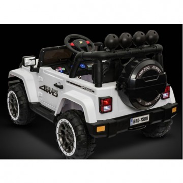 Carro Elétrico Jeep FullTime 4x2 12V Bateria c/ Comando - Branco - Levante já em Loja  - 5