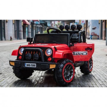 Carro Elétrico Jeep FullTime 4x2 12V Bateria c/ Comando - Vermelho - Levante já em Loja  - 4