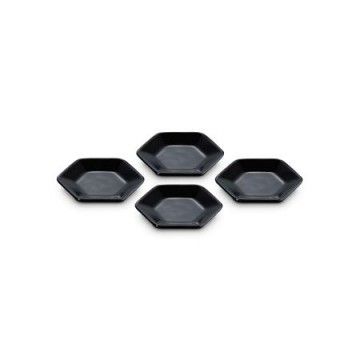 LE CREUSET - Set 4 Pratos 9,5cm Hexagon, Negro Onix 69259951400030 LE CREUSET - 1